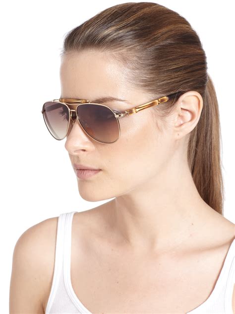 gucci sunglasses gold bamboo arm|gucci bamboo sunglasses metal.